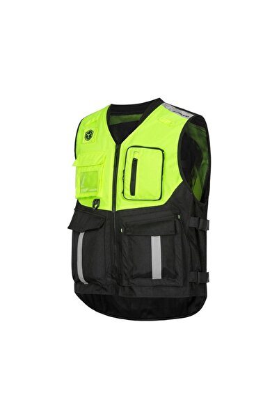 MOTOANL Motosiklet Reflektörlü Yelek Gece Gündüz Farkındalık Yeleği Neon 600 ...