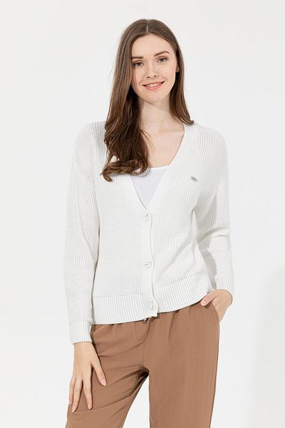 U.S. Polo Assn. Γυναικεία πλεκτή ζακέτα εκρού