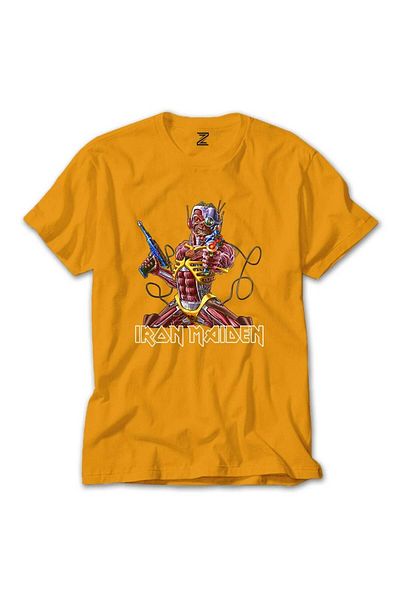 Z zepplin Iron Maiden στο πόλεμο κίτρινο μπλουζάκι