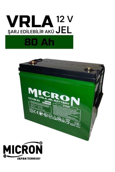 Micron 12v 80 Ah Japon Teknoloji Vrla Jel Malezya Üretimi Akü (BATARYA, PİL)