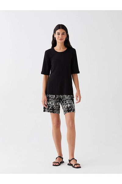LC Waikiki LC WAIKIKİ AYMİRA BREATHABLE ANTI-SWEATING Basic Women's Elastic Waist Patterned Shorts