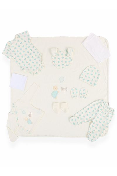 Bebitof Turtle 10 Piece Hospital Discharge Bodysuit Set