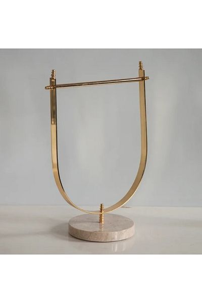 mar&more Gold Marble Metal Towel Holder