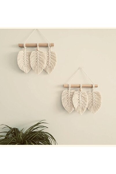 Miss California 2 Li Makrome Yapraklı Duvar Dekoru