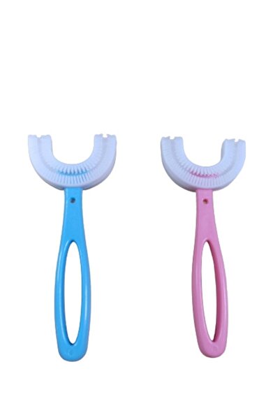 NEWSTORE HOME فرشاة أسنان عملية للأطفال على شكل حرف U من عمر 2 إلى 12 سنة بال...