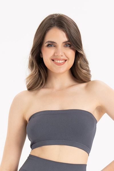 Formeasy Women's Seamless Ribbed Strapless Bustier 9008