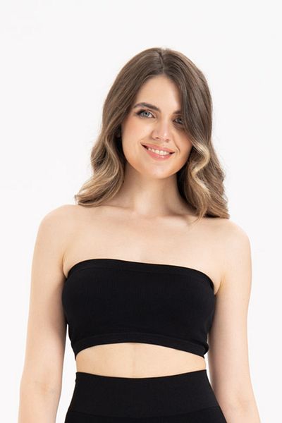 Formeasy Women's Seamless Ribbed Strapless Bustier 9008