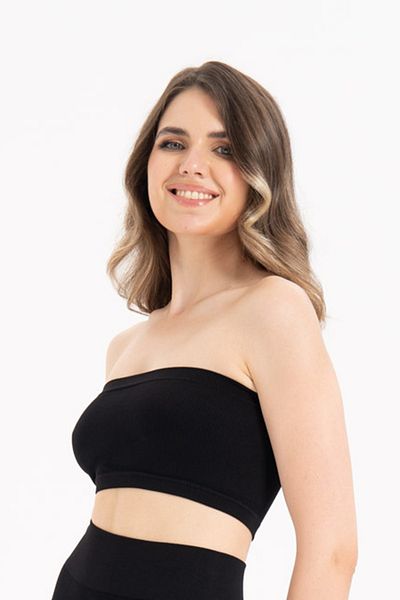 Formeasy Women's Seamless Ribbed Strapless Bustier 9008