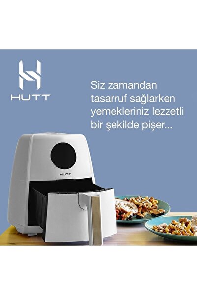 HUTT Yağsız Fritöz Airfryer, 3.5 Litre Kapasite, Akıllı LCD Ekran Dokunmatik Kontrol