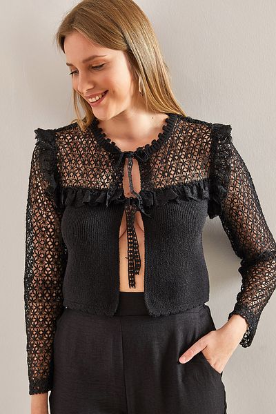 Bianco Lucci Gemusterte Strickjacke für Damen