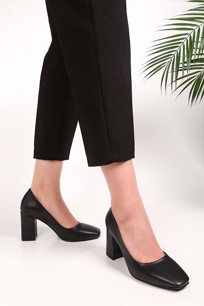 Shoeberry Pantofi cu toc pentru femei Lax Black Skin