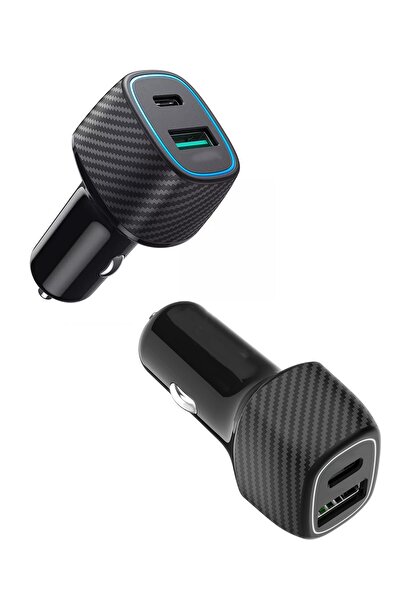 Soillium 38watt Type-c Ve Usb Girişli Araç Çakmaklık Şarj Aleti Çift Girişli ...