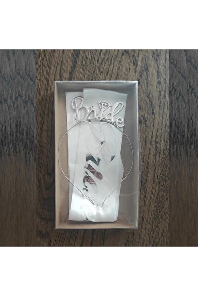 Patladı Gitti Gümüş Bride To Be Taç Ve Kuşak Set