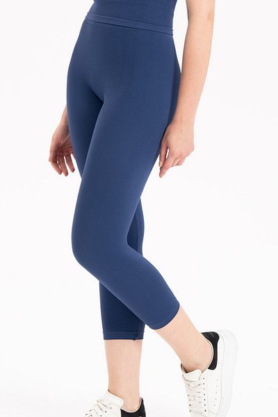 Formeasy Women's Seamless Ribbed Capri Short Tights 9006