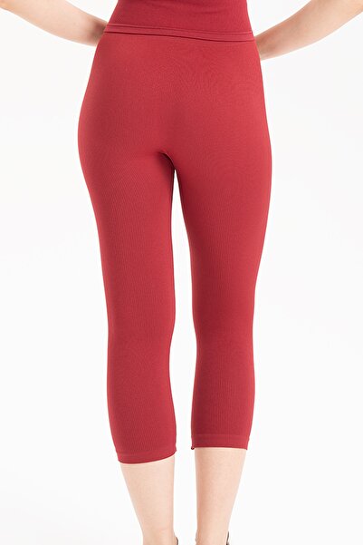 Formeasy Women's Seamless Ribbed Capri Short Tights 9006