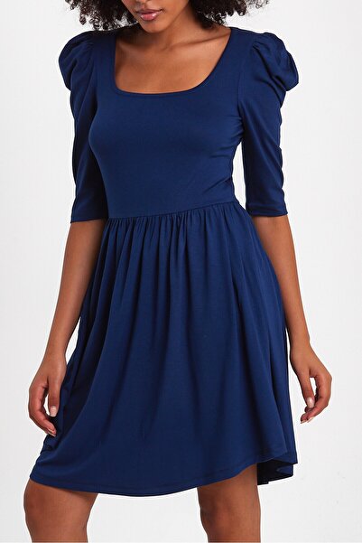 Avones Γυναικείο φόρεμα με μπαλόνι βισκόζης με κορδόνι στη μέση