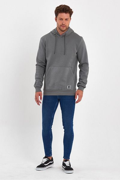 Rodi 3 Thread Ribbed Pocket Hooded Sweatshirt RD24KE055490
