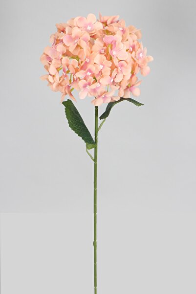 Yapay Çiçek Deposu Yapay Koca Kafa Ortanca Dalı 60 cm Somon