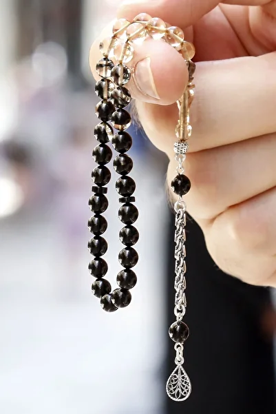 TESBİHCİBABA Diyarbakır Filtered Sparrow Size Squeezing Amber Prayer Beads, Collectible Rosary
