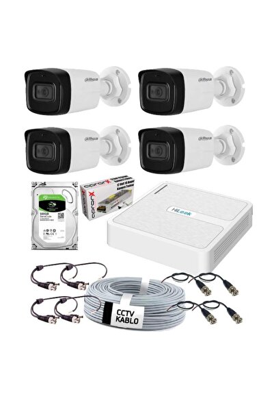 DAHUA 4lü 2MP AHD Güvenlik Kamerası Seti 500 GB HDD ile Güvenlik Kamera Seti