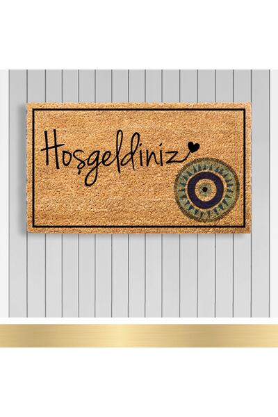 Paspashello , Design Koko Kapı Önü Paspas / Pvc Taban / Model;yeni Nazar - Hoşgeldiniz