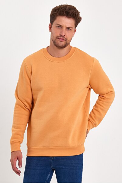 Rodi 3 Thread Raised Crew Neck Sweatshirt Rd24ke054903 K. mustard