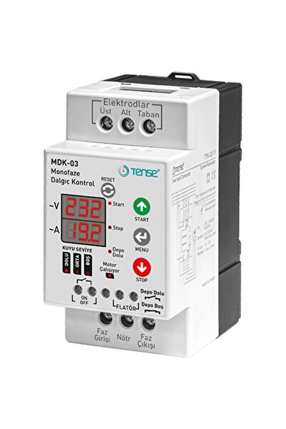 TENSE MDK-03 Dijital Kontaktörlü Monofaze
Dalgıç Kontrol Rölesi (1-30 A Direk...