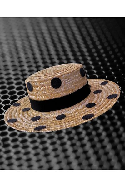 Shopiolog Women's Polka Dot Straw Hat
