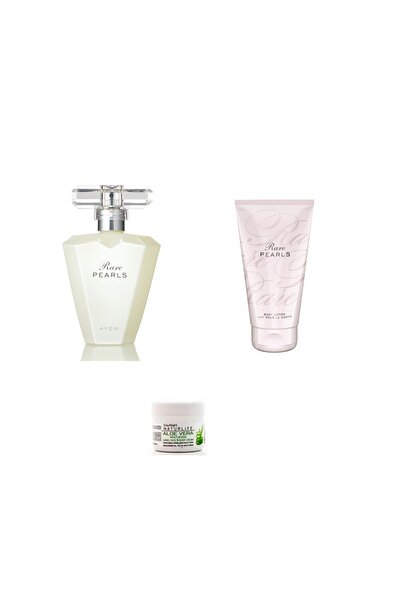 AVON Rare Pearls 50 Ml Edp Kadın Parfümü + vücut losyonu + el ve yüz kremi he...