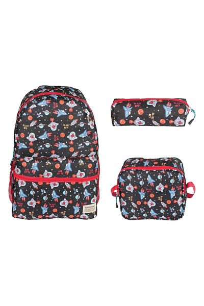 BagSign Relaxion Suitable for Kindergarten and Primary School Backpack Lunch Box Pen Holder Set of 3