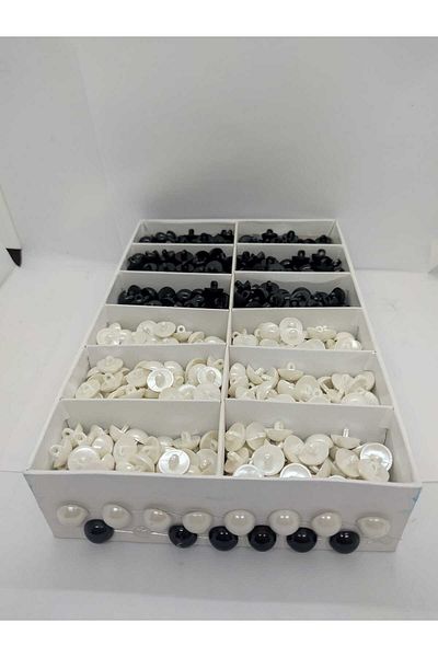 hobim42 Pearl Button 90 Pieces Only Black And White 45 Pieces Black 45 Pieces White