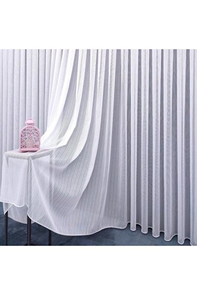 YS PERDE TASARIM Hometex Lüks Sedef Çelik Kort Parlak İpli Çizgili Modern Yük...