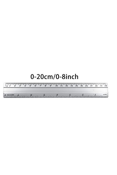 PeriStore Metal Ruler 20 Cm Metal Ruler - 8 inch / inch