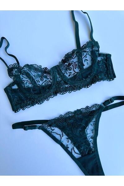 dem merys Σετ σουτιέν Green Underwire