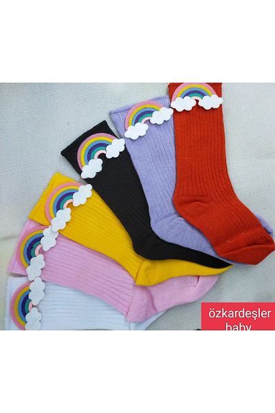 ÖZKARDEŞLER BABY Бебешки и детски чорапи с филцови фигурки до коляното