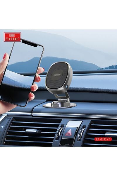 m.tk moveteck 360 Oynar Başlıklı Yapışkanlı Torpido Üstü Uzunluk Ayarlı Manyetik Mıknatıslı Telefon Araç Tutucu