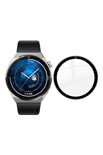 Techaks Huawei Watch Gt 3 Pro 46mm Ekran Koruyucu Darbeye Dayanıklı Ppma Kırılmaz Cam