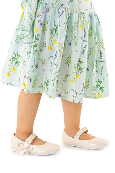 Kiko Kids Balerina pentru fete cu perle și velcro 253 Cască de piele