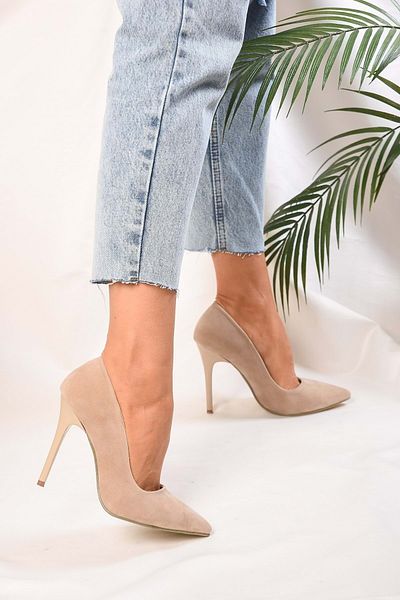 Shoeberry Klassischer Stiletto-Absatz aus Sensei-Haut-Wildleder für Damen