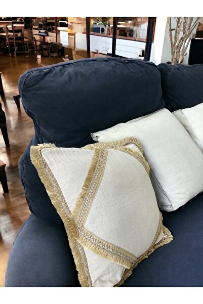 NDC HOME Спеціальний дизайн односпальної кремової подушки з льону