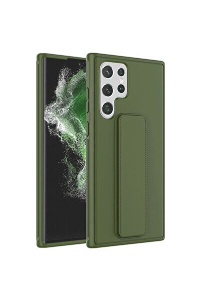 Rivor Samsung Galaxy S22 Ultra Kılıf Kamera Çıkıntılı Standlı Yumuşak Dokulu ...