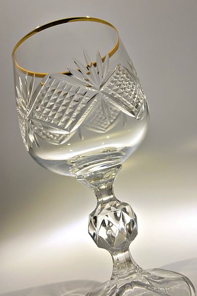 Bohemia Set of 6 Gold Color Sterna Coffee Water Cups and White Wine Glasses - 150Cc Katerina Model