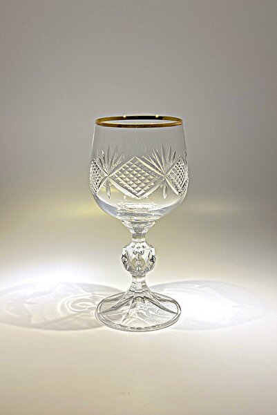 Bohemia Collection Sterna Altın 6'lı Kahve Yanı Su Bardağı / Beyaz Şarap Kadehi Seti 150cc Katerina Model