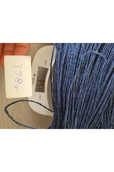 Sifaligurumiler Paper string 358 g jeans blue bag plate and hat string