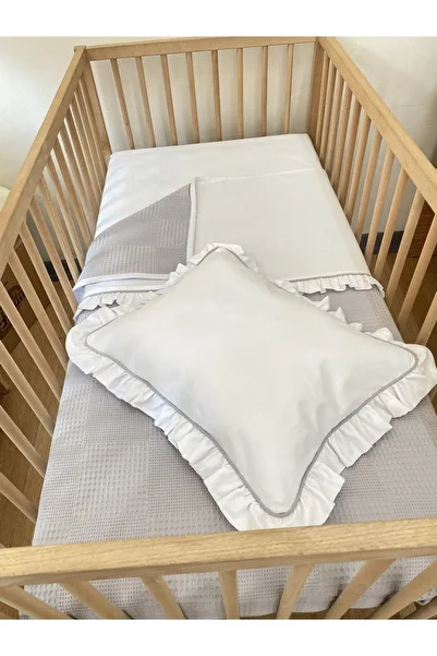 GAYE EV TEKSTİLİ Frilly Baby Pique Set