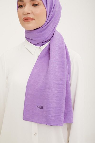 Armine Şal de jazz texturat bumbac cu model dungi violet