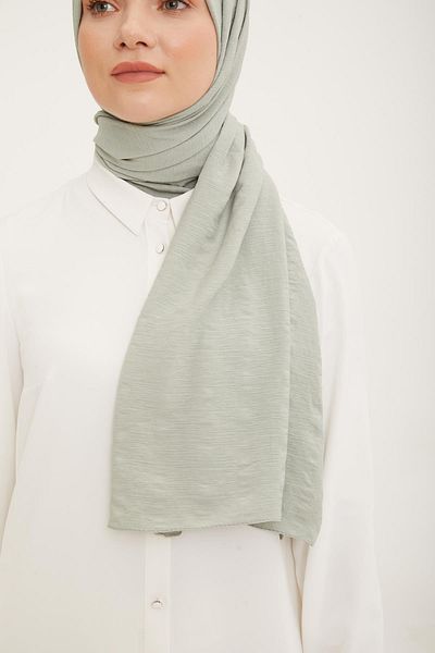 Armine Μοτίβο γραμμής Βαμβακερή υφή Jazz Shawl Aquagreen