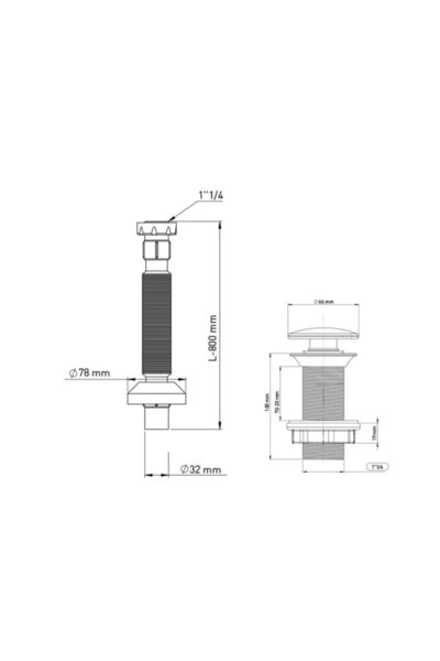 ULUMAK Pup-up Çelik Kapaklı Koku Önleyici Basmalı Aç Kapa Lavabo Sifonu