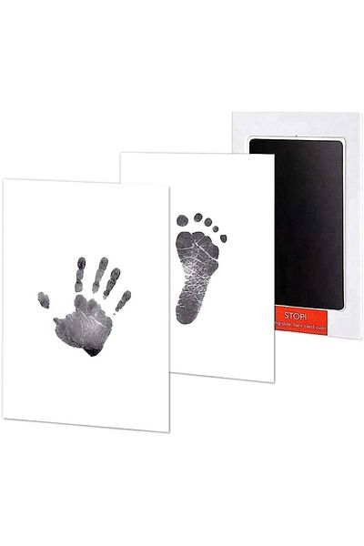 SARFEX Baby Hand and Footprint Memory Set Inkless Contactless Printing Kit Black Color Baby Memory Gift