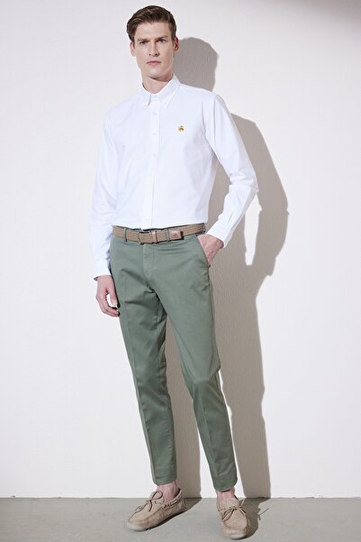 BROOKS BROTHERS Erkek Haki Chino Pantolon